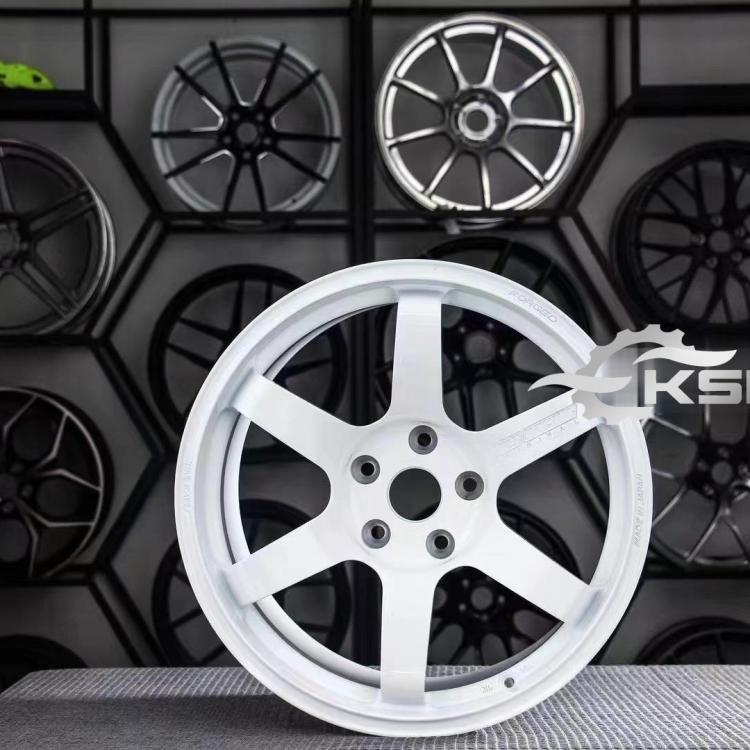 Modifled forging AL wheels RAYS TE37 Style with ceramic white