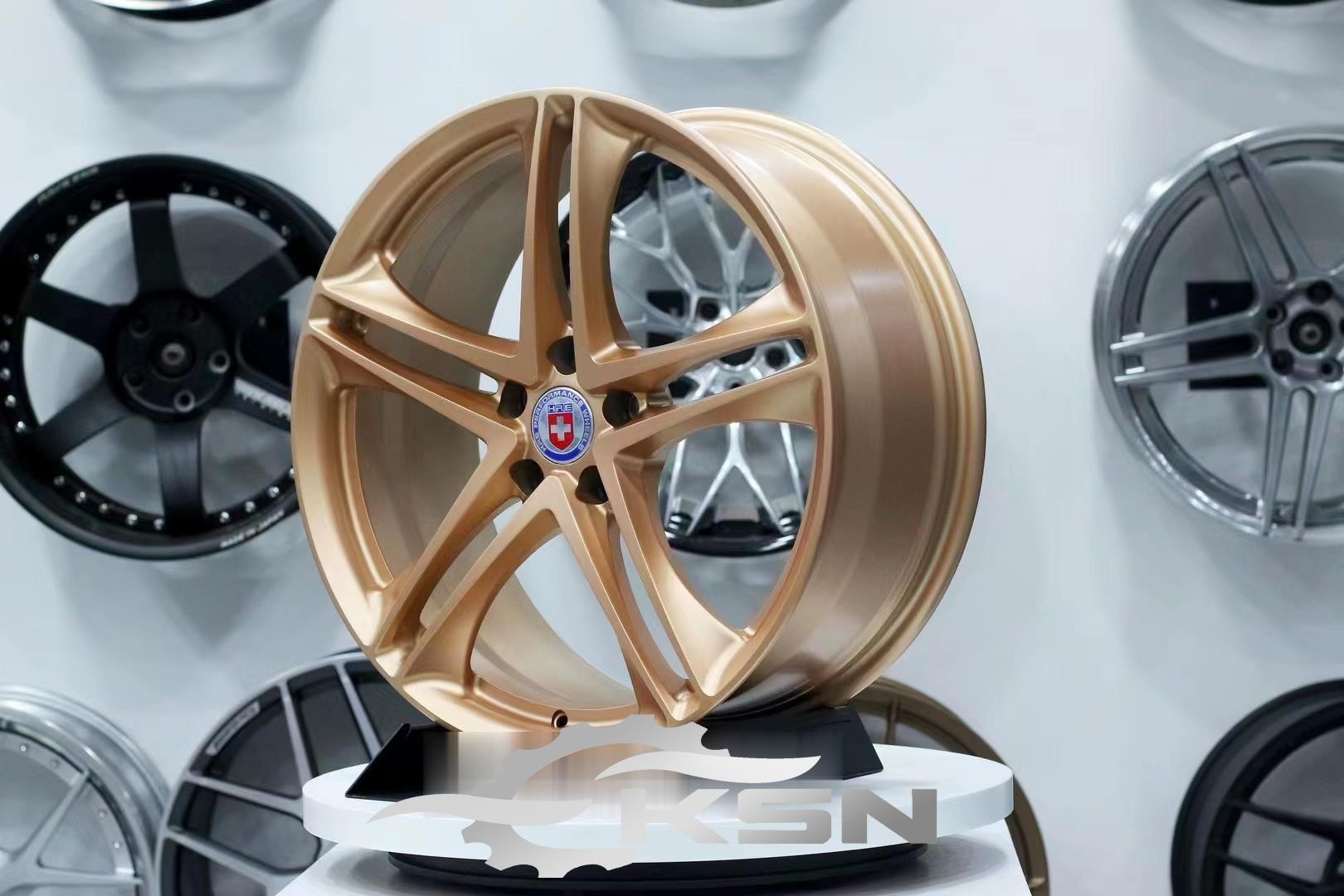 Modifled forging AL wheels with Matte Gold