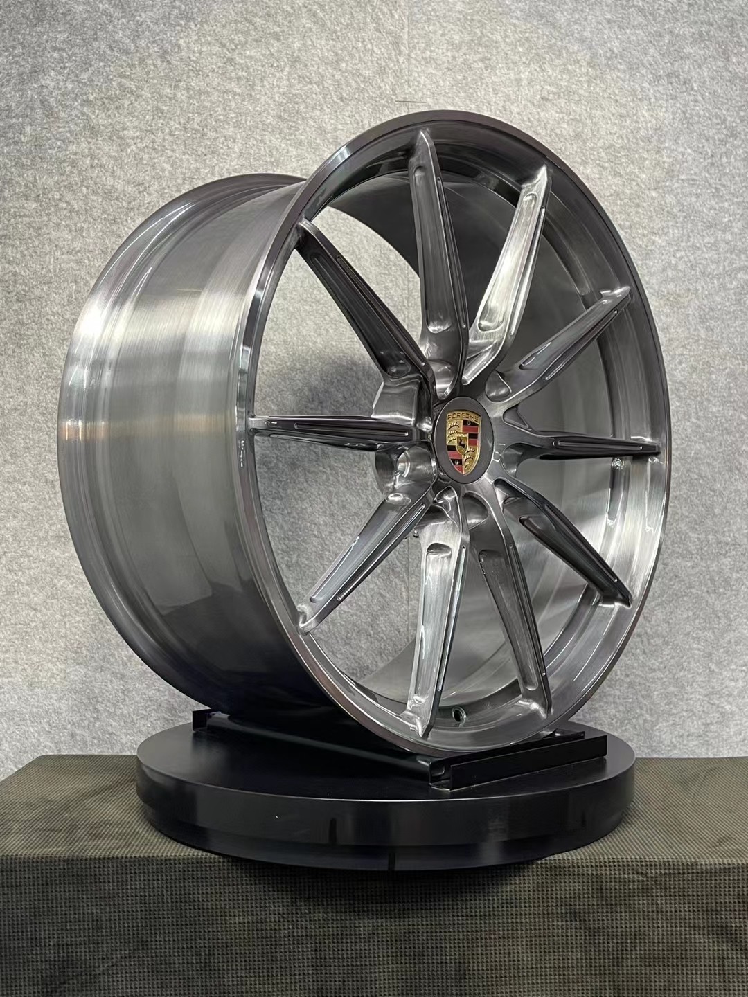 Modifled forging AL wheel for Porsche with stain surface 
