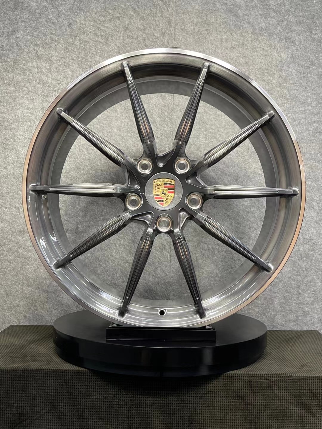 Modifled forging AL wheel for Porsche with stain surface 